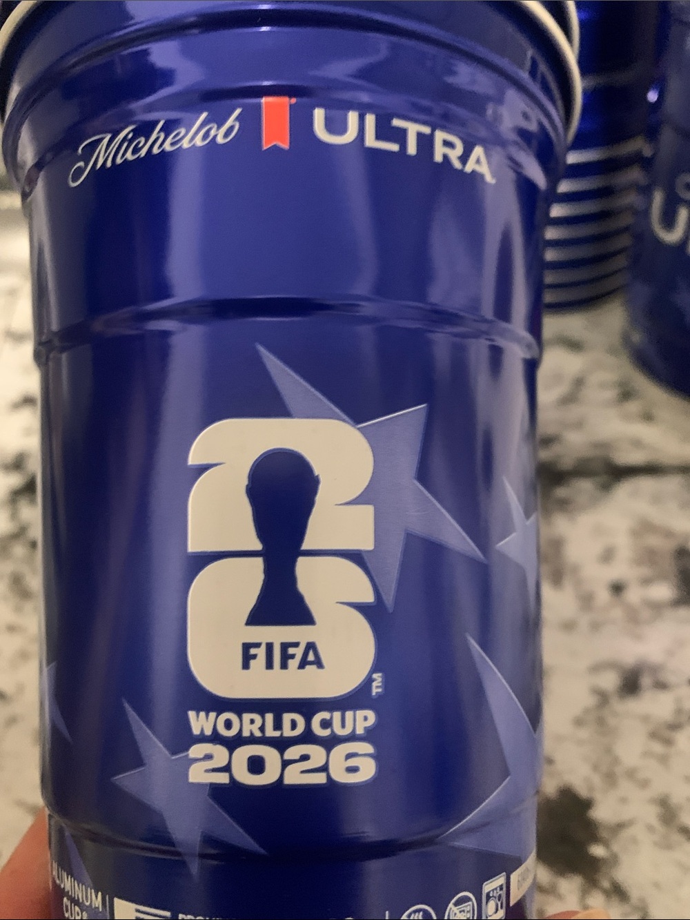 🆕- MICHELOB ULTRA World Cup 2026 Reusable Aluminum Cups - Set of 12 - Picture 2 of 6